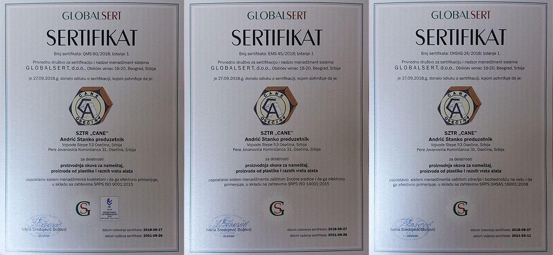 Globalsert ISO9001 - ISO14001 - ISO18001