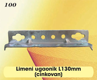 Limeni ugaonik L130mm (cinkovano)