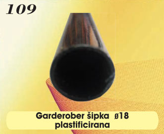 Garderober šipka ø18 plastificirana