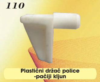Plastični držač police - pačiji kljun