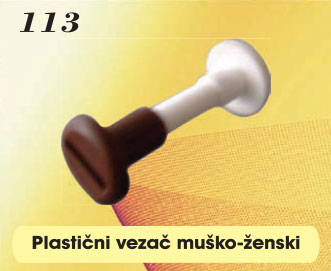 Plastični vezač muško-ženski