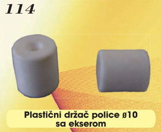 Plastični držač police ø10 sa ekserom