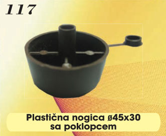 Plastična nogica ø45x30 sa poklopcem