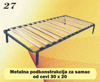 Metalna potkonstrukcija za samac od cevi 30x20