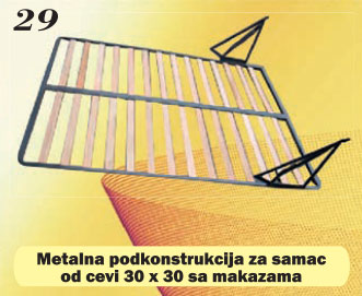 Metalna potkonstrukcija za samac - 30x20 sa makazama