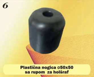 Plastična nogica ø50x50 sa rupom za holšraf