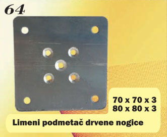 Limeni podmetač drvene nogice