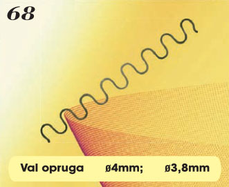 Val opruga ø4mm, ø3.8mm