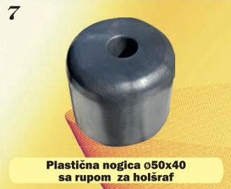 Plastična nogica ø50x40 sa rupom za holšraf