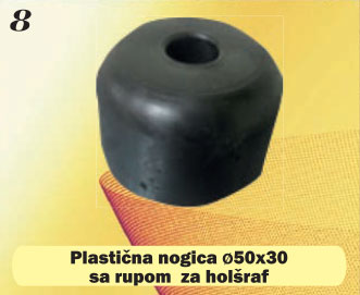 Plastična nogica ø50x30 sa rupom za holšraf