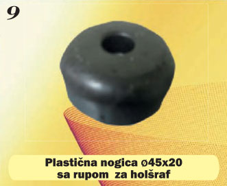 Plastična nogica ø45x20 sa rupom za holšraf